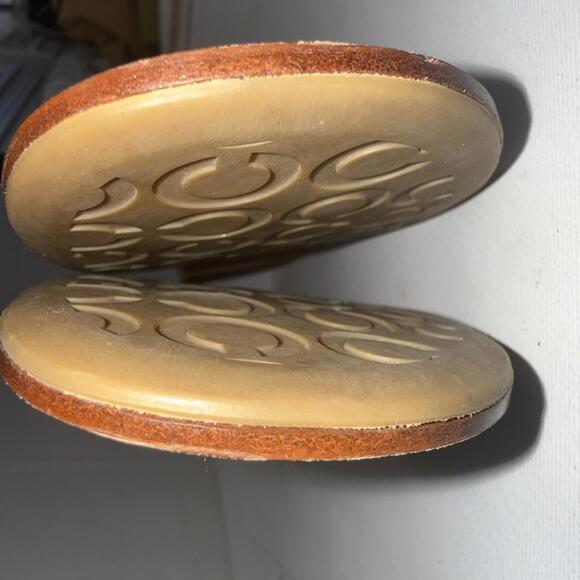 Coach Rue Black Patent Leather Flat Slingback Designer Thong Sandals 7.5 - Picture 10 of 14